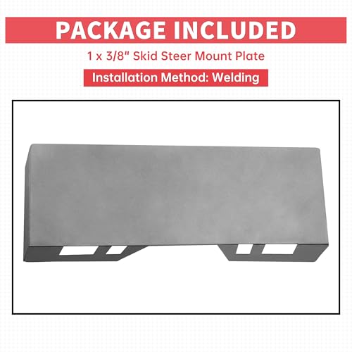 ECOTRIC 3/8" Skid Steer Attachment Plate Universal Quick Attach Mount Plate - size: 1 piece 3/8" thick