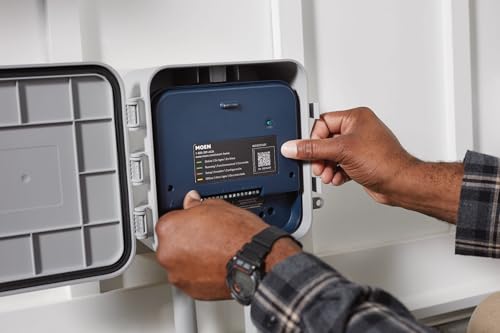 Moen 8-Zone Smart Sprinkler Controller, Wi-Fi Connectible Smart Irrigation System with Automatic Water Timer, WICNT008G1USA