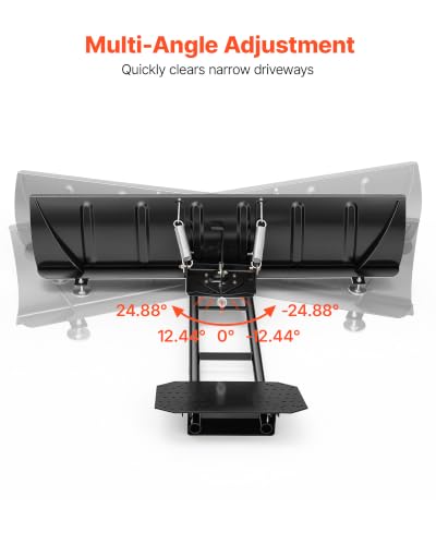 VEVOR Snow Plow Kit 60 in Universal Plow Attachment 3 Mount Options Black - size: 60in