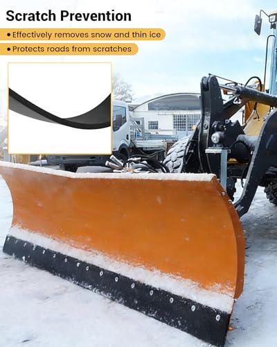 60 x 4 x 3/4 Inch Polyurethane Snow Plow Cutting Edge | Fit for ATV Tractors, Skid Steers & UTVs Snow Pusher Cutting Edge, Heavy Duty Replacement Blade for Front Snow Blade Plow - color: 60x4x3/4 Inch