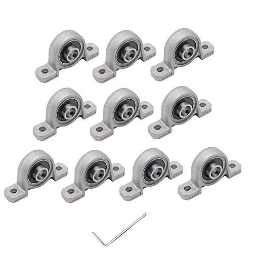 10Pcs KP08 Pillow Block Bearing 8mm Bore Inner Ball Mounted Bearing Block