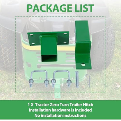 ECOTRIC Rear Tractor Zero Turn Trailer Hitch Lawn Mower Compatible with John Deere 400 Series Ztrac & 200, 400, 600 Series & Z224 Z225 Z245 Z445 Z425 Z465