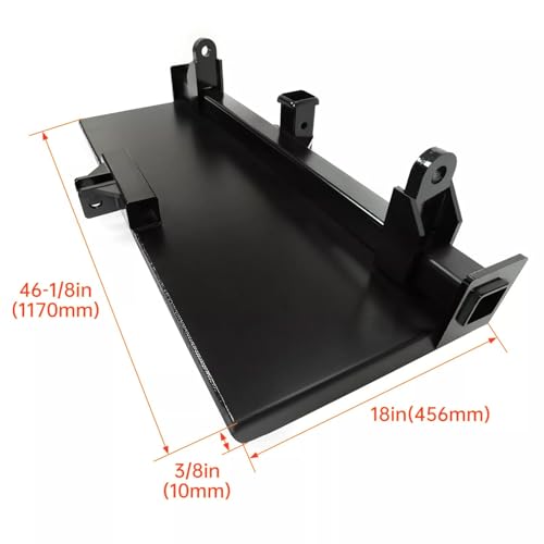 3 Point Attachment Adapter, Skid Steer Plate 2 in Trailer Hitch Receiver, Adjustable Width Lift Arms from 8 in to 43 in for Front Loader Case