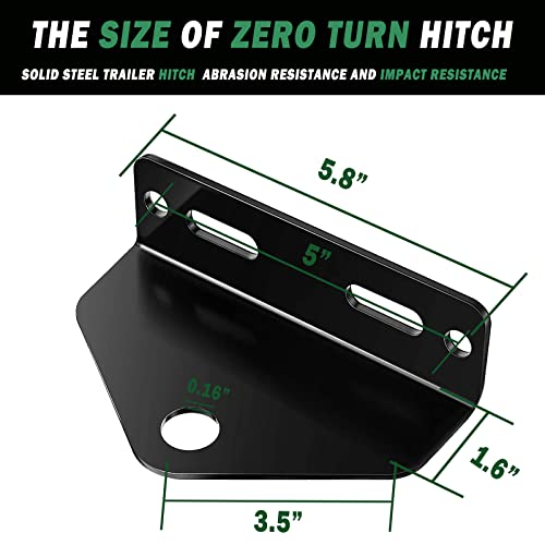 Universal Heavy Duty Zero Turn Mower Trailer Hitch with Magnetic Hitch Pin - color: Red+Black