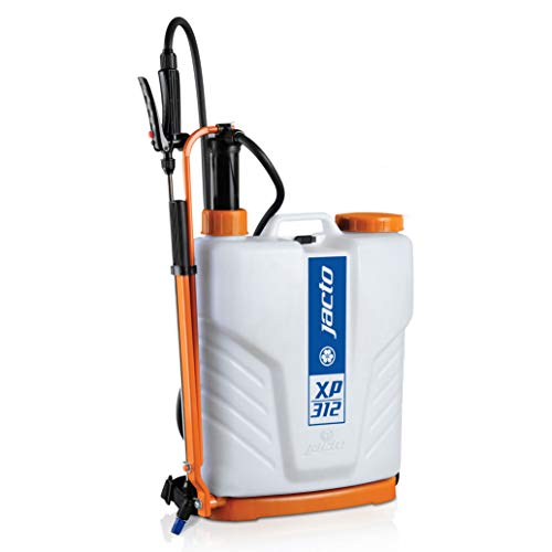 Jacto XP-312 Backpack Sprayer - 3-Gallon Professional-Grade, Lightweight & Ergonomic with High-Pressure Performance. Translucent White