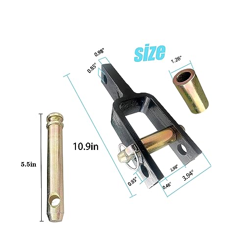 Versatile Quick Hitch Adapter with Adapter Sleeve Used to Adjust Top Link Bracket Movements for Category 1 Quick Hitch