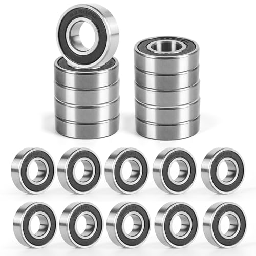99502H-2RS Bearing 5/8x1-3/8x.433, Rubber Sealed Steel 1-Pack