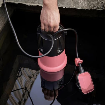 Prostormer 1HP 3700GPH Submersible Sump Pump with Automatic Float Switch - color: Pink