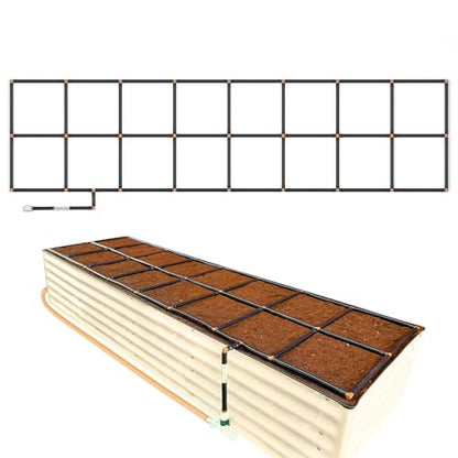 Garden Grid 2x8 | Irrigation System for Garden Bed Watering | Pre-Assembled - size: 2x8, style: Standard