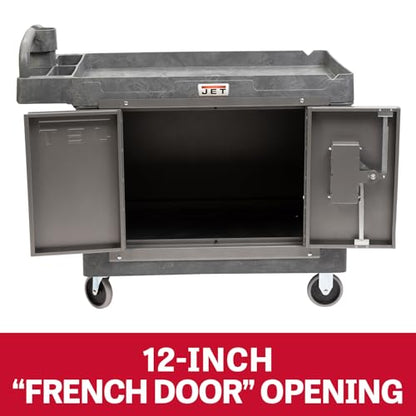 JET PUC-4325 Resin Utility Cart with JT1-125 Load-N-Lock Security System
