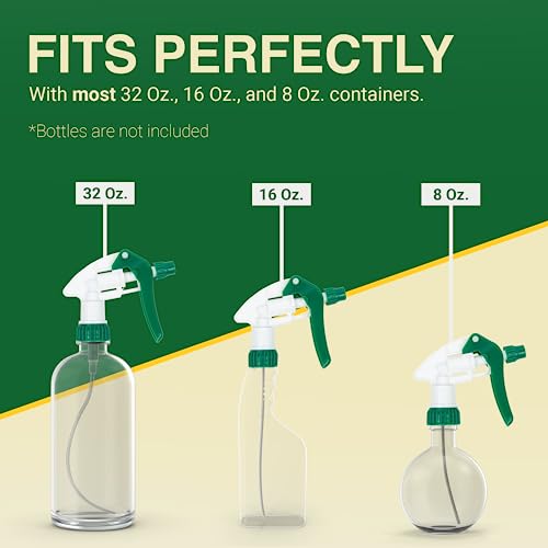 Heluva Green Spray Bottle Nozzle Replacement Tops, Green 3 Pack - color: Green, size: 3 Pack