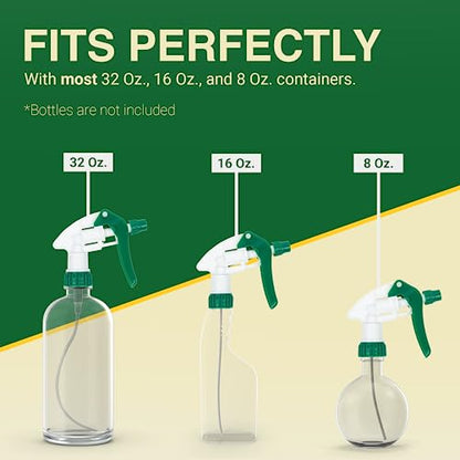 Heluva Green Spray Bottle Nozzle Replacement Tops, Green 6 Pack - color: Green, size: 6 Pack