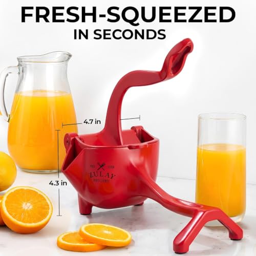 Zulay Kitchen Manual Fruit Juicer - color: Red