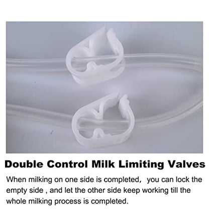 3L Goat Milking Machine,Suction Speed Adjustable Electric Milker for Goats, Portable Automatic Breast Pump with 2 Teat Cups