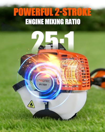 Upgraded Gas Weed Eater, 52CC Weed Wacker Gas Powered, 2-Cycle Engine String Trimmer Easy Start Comfortable Handle and Double Shoulder Straps for Garden Lawn Edge Trimming