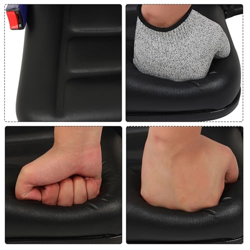 GXYWADY Universal Adjustable Fold Down Forklift Seat Replacement for Tractor Loader Excavator Forklift Black