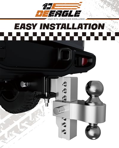 DEEAGLE Hitch Tightener Anti Rattle Stabilizer for 1.25" to 2" Hitch - size: 2 inch, style: 2 Pack-Black
