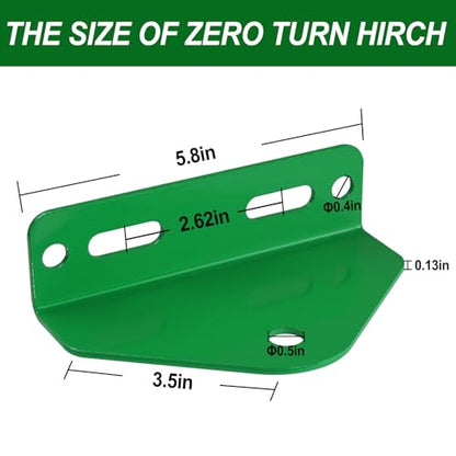 Heavy Duty Zero Turn Mower Hitch Kit with Bolts 1/8"(3mm) and Strong Magnetic Hitch Pin 1/2'' Hole Trailer Hitch Mount Green (Pack of 1) - color: Green-Green