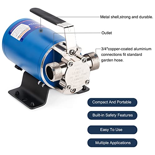 TecHome 12V Water Transfer Pump Water Pump Portable Electric Utility Pump. - style: 12V Portable Pump