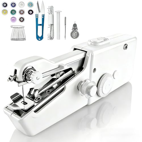 Handheld Sewing Machine, Mini Sewing Machine with Sewing Accessories, Electric Portable Stitch Tool for Beginners, DIY, Home