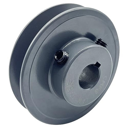 AK30-5/8 V Belt Pulley, 3.05 inch OD 5/8 Inch Bore, Cast Iron Material, AK Single Groove Mechanical v-Belt Pulleys for "4L" or "A" or "3L" Belts - size: 3.05 inch OD, 5/8 Inch Bore, style: 1 Groove