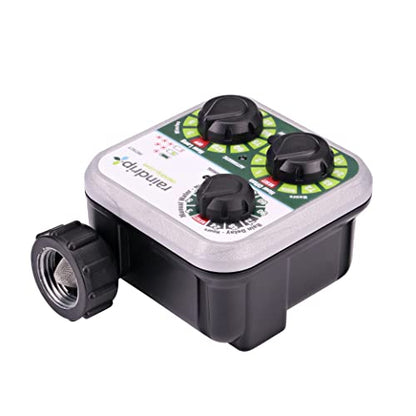Raindrip R675CT Analog 3-Dial Water, Sprinkler Timer with Rain Delay for Drip Irrigation, Garden, Self-Watering - style: Analog