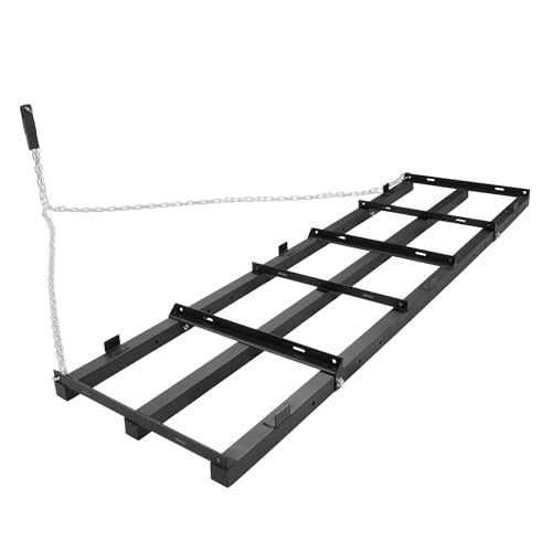 6FT Drag Harrow Driveway Grader Tow Behind Drag Lawn Leveling Rake