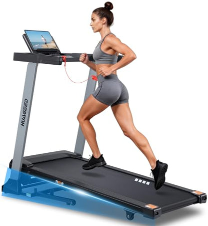 HUAGEED Treadmills for Home, 15% Auto Incline, Compact Design, 40 Programs