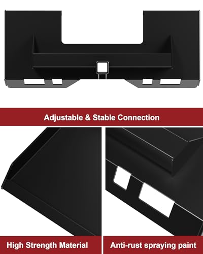 Patikuin Skid Steer Attachment Plate with 2" Receiver, 3000 LBS Capacity