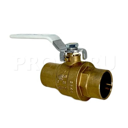 PROCURU 2-Pack 3/4-Inch Sweat (CxC) Heavy Duty Brass Ball Valve, Full Port, 600 WOG, Certified Safe (3BC075-2P) - size: 0.75 Inch (2-Pack), style: Heavy Duty (CxC)