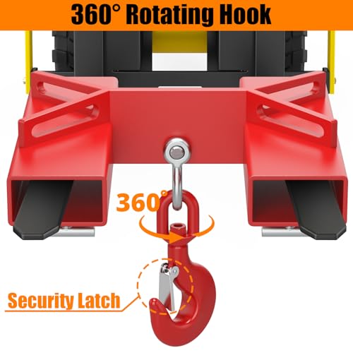 ATV/UTV Manual Implement Lift, 1-Point and 2-Inch Receiver, 50 in, Adjustable Height, UTV ATV Rake Scrape Blade Plow Disc Universal Tow Behind Attachments