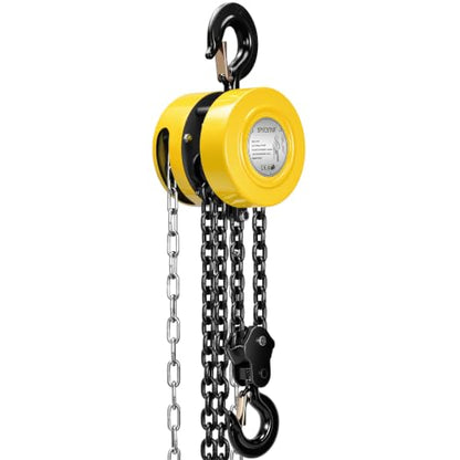 SPECSTAR Hand Chain Hoist 2 Ton 4400 Lbs Capacity 10 Feet with 2 Hooks - color: Yellow, size: 2 Ton