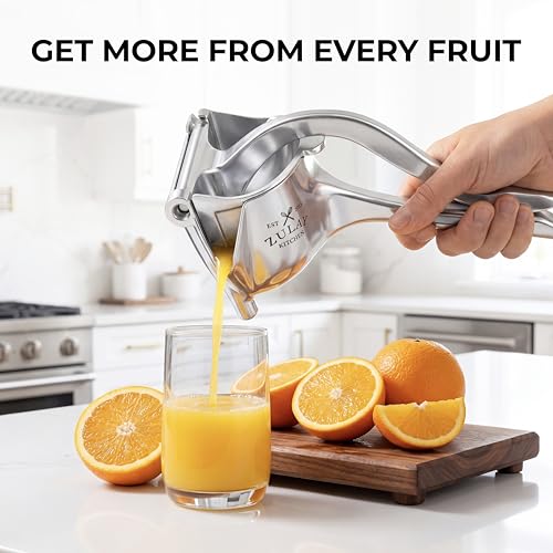 Zulay Kitchen Manual Fruit Juicer - color: Silver