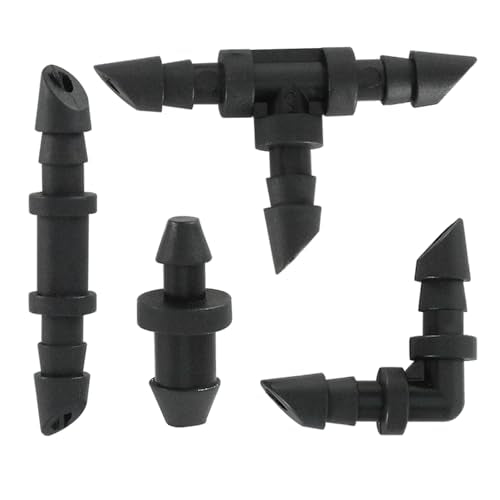 Drip Irrigation Fittings Kit, 1/4" Tubing, 60 Piece Set