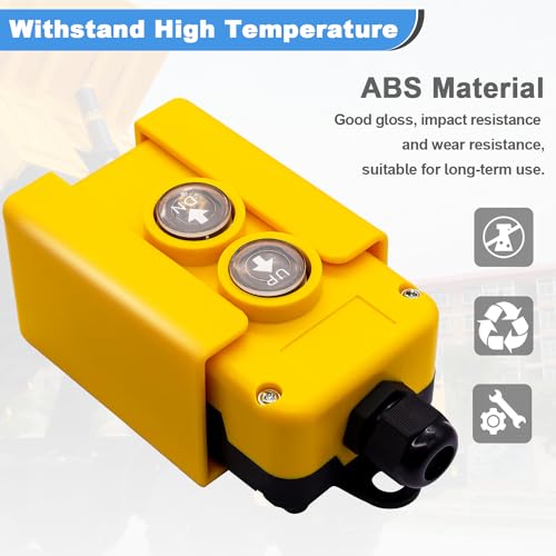 mxuteuk 4 Wire Dump Trailer Remote Control Switch 12V DC Up Down Push Button Switch for Double Acting Hydraulic Pump Lift Winch Dump Bed G018-4W - size: G018-4W