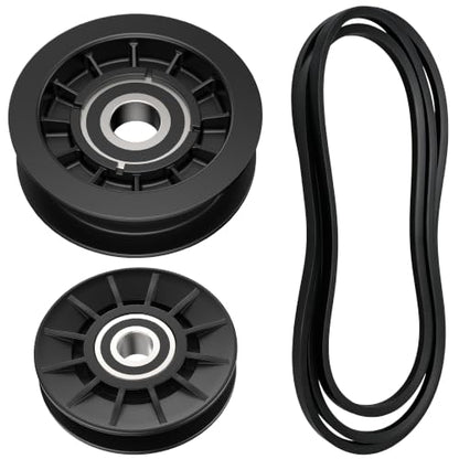 Ohoho GX20286 GX20287 GX20006 V-Idler Pulley & Flat Pulley & Drive Belt Kit