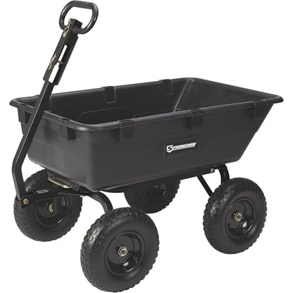 Strongway Poly Garden Wagon, 1,200-Lb. Capacity, 44in.L x 26in.W