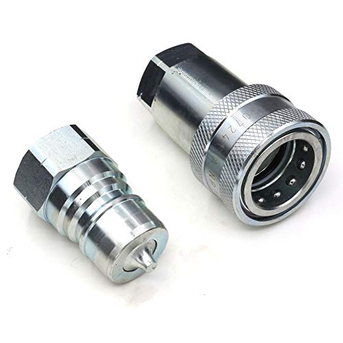 Hydraulic Quick Disconnect Coupler 3/4" NPT,CEKER ISO 7241-A Tractor Couplers Hydraulic Coupling - size: ISO 7241-A 3/4 NPT 1 Set