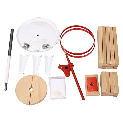 Fruit Wine Press, Manual Cider Apple Grape Berries Crusher Juice Maker with Solid Wood Basket - size: 4.8 Gallon