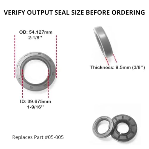 Rotary Cutter Gearbox Seal Set 40HP & 50 HP - Includes 1 Each Input & Output Seals