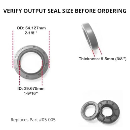 Rotary Cutter Gearbox Seal Set 40HP & 50 HP - Includes 1 Each Input & Output Seals