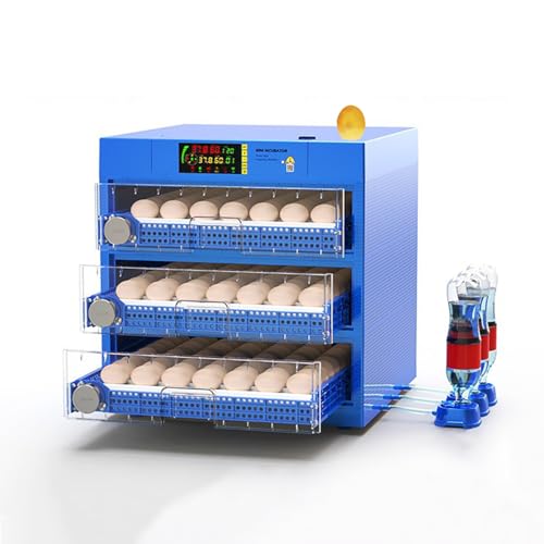 Automatic Eggs Incubator, Large Incubators for Hatching Eggs | Automatic Egg Turning & Temperature Control, Poultry Hatcher Machine for Chicken Duck Goose Quail Bird (192 Eggs) - size: 192 Eggs