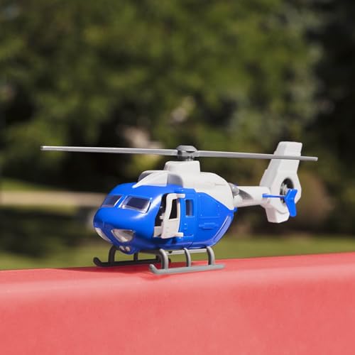 Driven by Battat – 7-Inch Rescue Helicopter Toy with Lights & Sounds, Opening Doors, Vehicle for Boys & Girls, Durable Design, Realistic Details, 3+ Years Toy for Kids - style: Helicopter