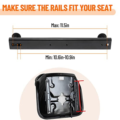 Universal Seat Slider Kit for Go Kart Bucket Seats - color: Black