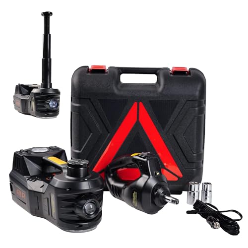 ROGTZ Electric Car Jack Hydraulic Kit 5T Impact Wrench Tire Inflator Pump - color: Black+Wrench