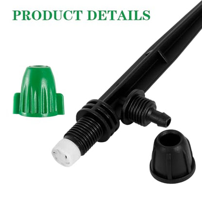 HUISUYTON 30PCS 1/4" Drip Irrigation Spray Emitters Lock Barbed Leak-Proof - size: 30PCS Misting