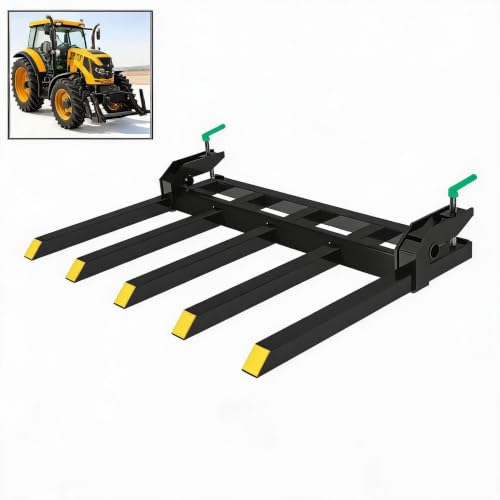 Heavy Duty Clamp-on Debris Forks for 48" Bucket, 2500 Lbs Capacity