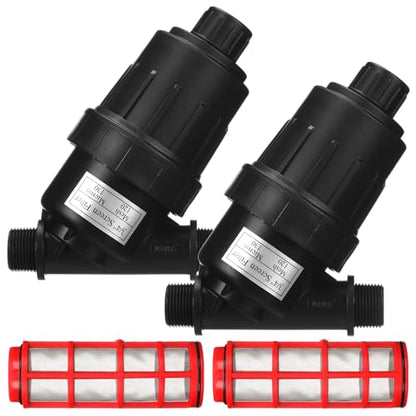 Glooglitter 2 Pcs 3/4" NPT Drip Irrigation Y Filter, 120 Mesh Screen