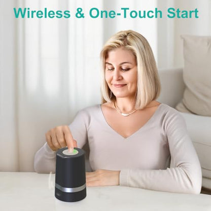 Fullicon Electric Pill Crusher, One Touch Grinding, Fine Powder, Star Grey - color: Star Grey
