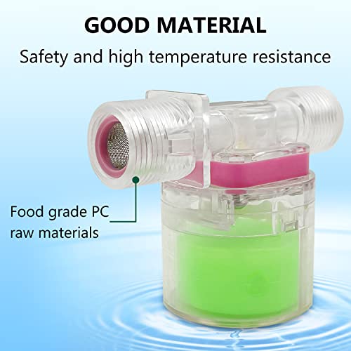 Transparency Water Float Valve, Water Level Control Water Tank Traditional Float Valve Upgrade (1/2“ SIDE) - size: 1/2“ SIDE